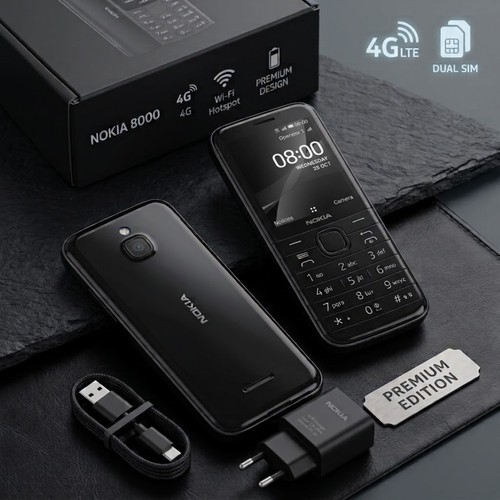 Nokia 8000 dual sim - dual, nero