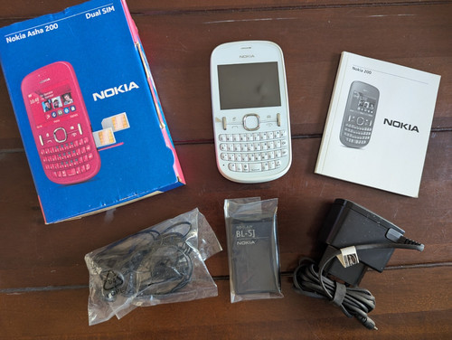 Nokia asha 200 white - white, dual